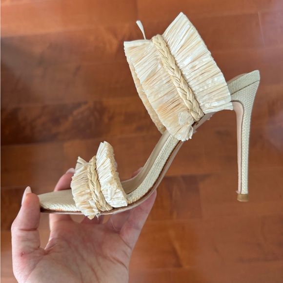 House of Harlow 1960 x Revolve Frayed Raffia Heel - Picture 6 of 8